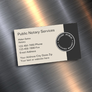 Professionell Notary Public Magnetiska Visitkort