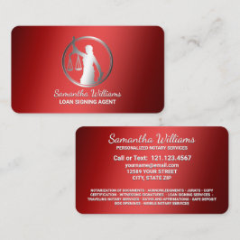 Professionell Notary Public Visitkort