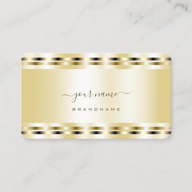 Professionell och Elegant för glamorösa Guld-effek Visitkort (Framsida)