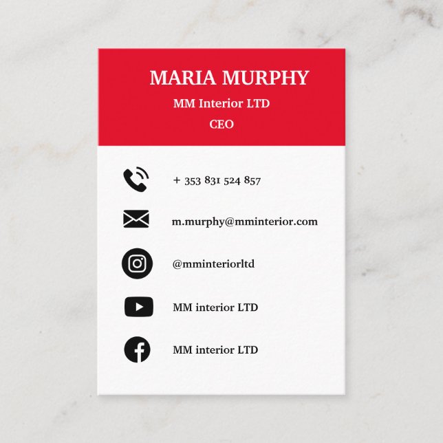 Professionell och enkel visitkortsmall | R Visitkort (Framsida)