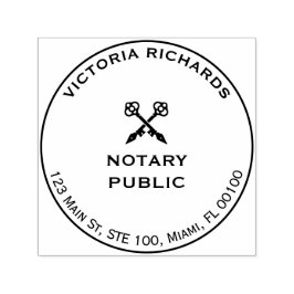 Professionell Office Kor Nycklar Din Logotyp Notar Självfärgande Stämpel