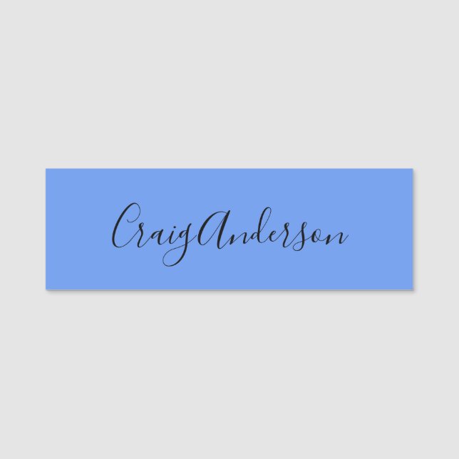 Professionell - oförändrad, modern Elegant Cornblo Namnbricka (Framsida)