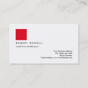 Professionell - oformaterad Exklusiv Modern Red Wh Visitkort