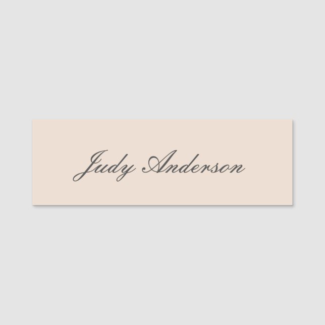Professionell - oformaterad modern Elegant Namnbricka (Framsida)