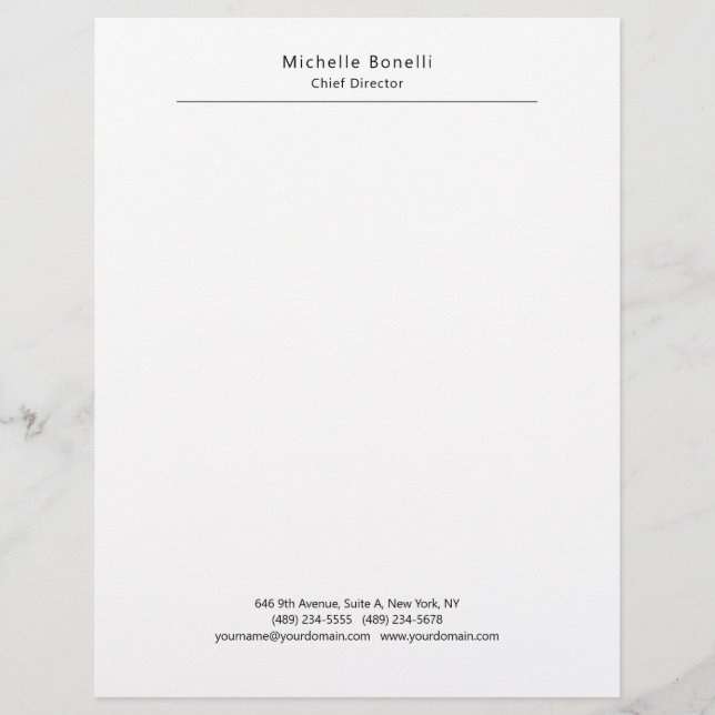 Professionell - oformaterat, modernt, minimalistis brevhuvud (Framsida)