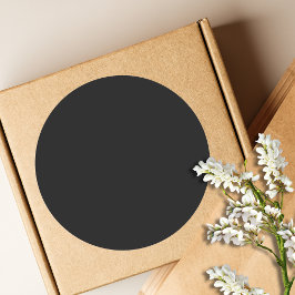Professionell Onyx Black Färg | Klassisk Elegant Runt Klistermärke
