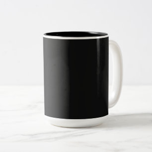 Professionell Onyx Black Färg   Klassisk Elegant Två-Tonad Mugg