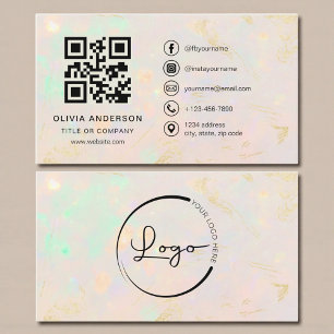Professionell Opal QR-kod Affärsaffärskort Visitkort