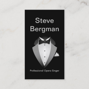 Professionell Opera Singer Kostym man teaterkonser Visitkort
