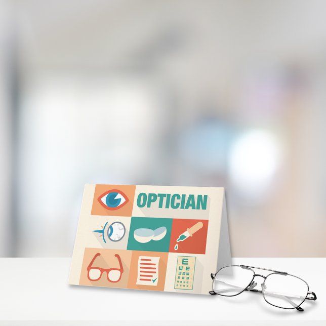 Professionell Optiker Ikonisk Design Kort (Skapare uppladdad)