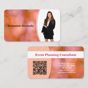 Professionell Orange bokeh Oskärpa Anpassningsbar Visitkort