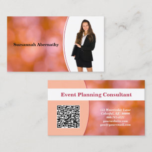 Professionell Orange bokeh Oskärpa Anpassningsbar Visitkort