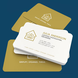 Professionell Organizer Guld Visitkort