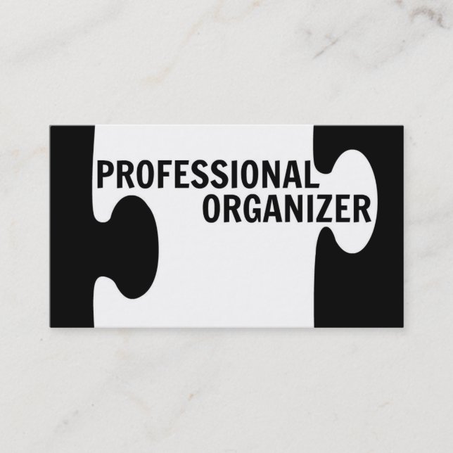 Professionell Organizer Puzzle Biet Affärskort Visitkort (Framsida)
