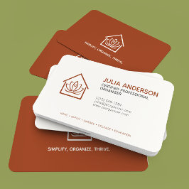 Professionell Organizer Terracotta Visitkort