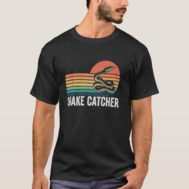 Professionell Ormfångare Rolig Retro Gecko Orm T Shirt (Framsida)