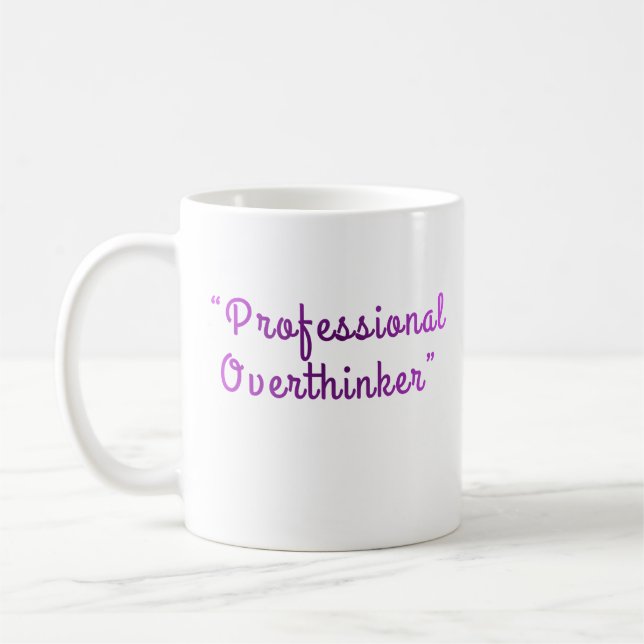 Professionell överanalysator Rolig Relaterbar Desi Kaffemugg (Vänster)