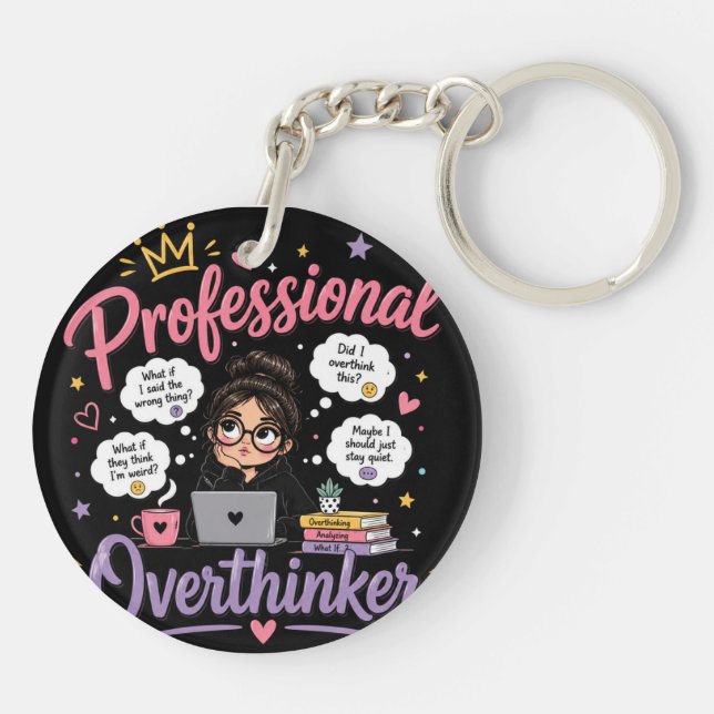 Professionell överanalysator rolig svart citat  (Baksidan)