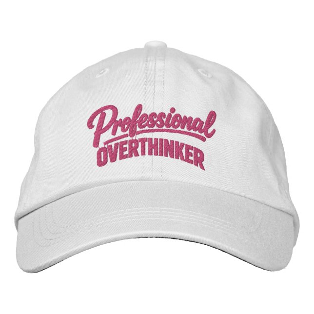 Professionell Övertänkare Rolig Humor Broderad Keps (Framsida)