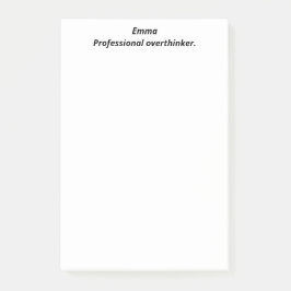 Professionell, övertänkare, roligt, Witty, Anpassn Post-it Block