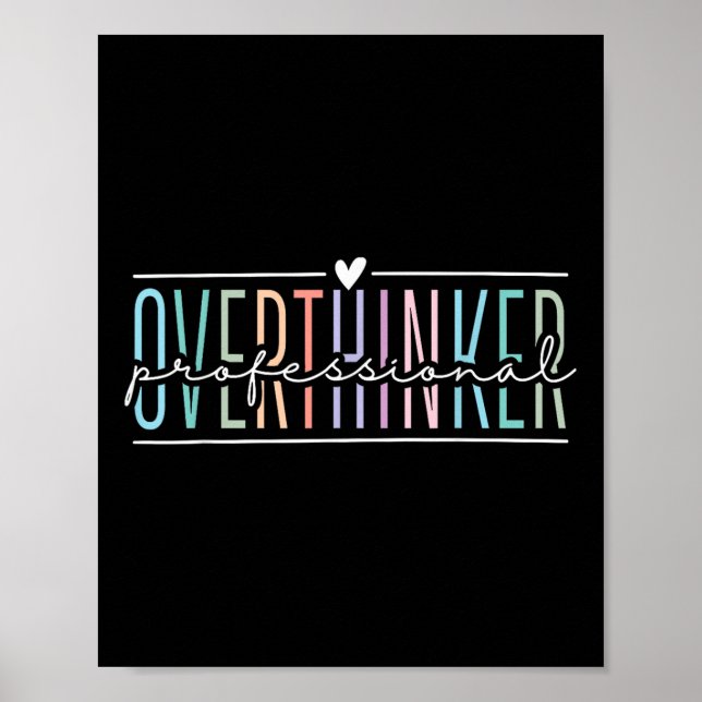 Professionell Overthinker Mental Health Mental Hea Poster (Framsidan)
