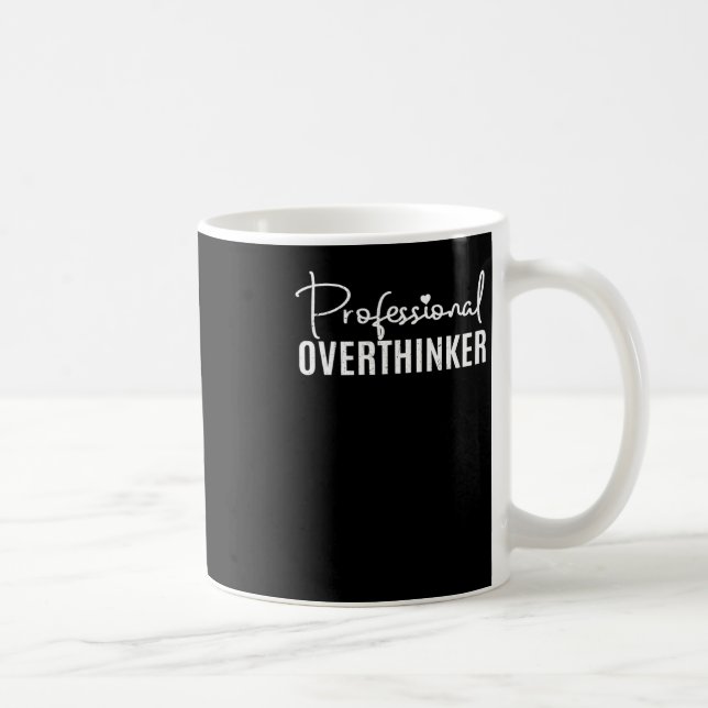 Professionell Overthinker Sticker Kaffemugg (Höger)