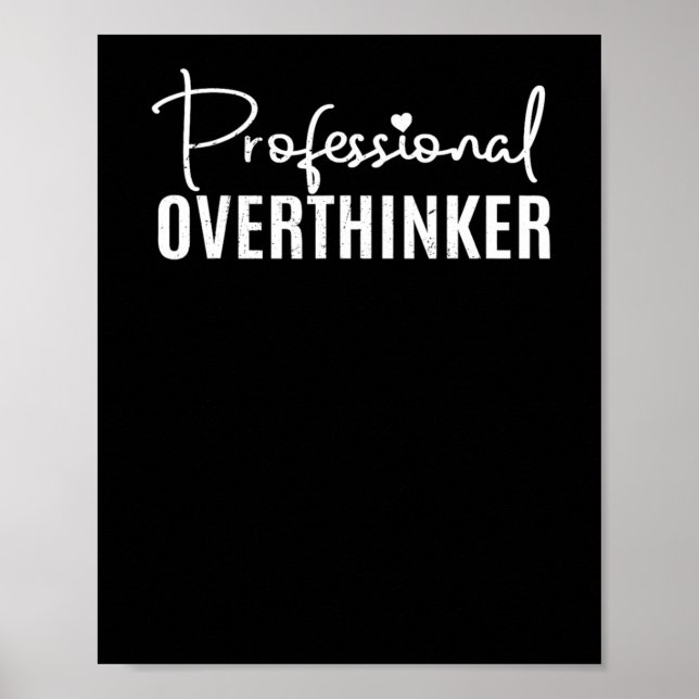 Professionell Overthinker Sticker Poster (Framsidan)