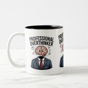 Professionell Overthinker" Två-Tonad Mugg