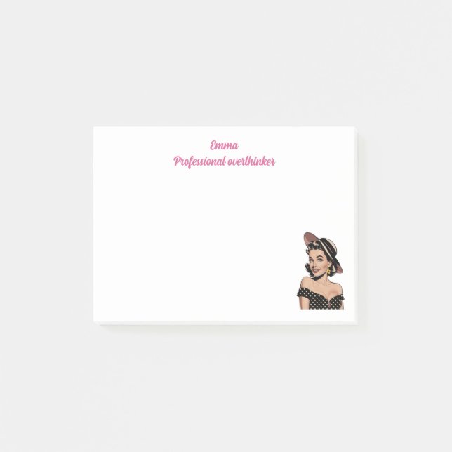 Professionell övertunnande,elegant,Rosa Personlig Post-it Block (Framsida)