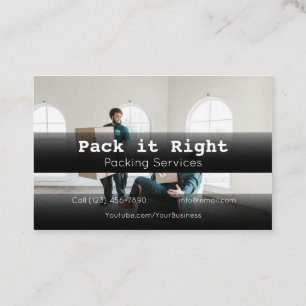 Professionell Packing Shipping Flytta Services Visitkort