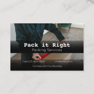Professionell Packing Shipping Flytta Services Visitkort