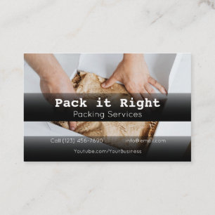 Professionell Packing Shipping Flytta Services Visitkort