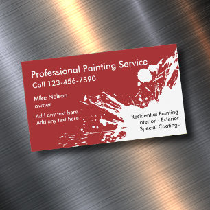 Professionell Painter Affärskort Magnet