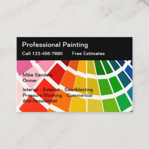 Professionell Painting Services Färg Chip Visitkort