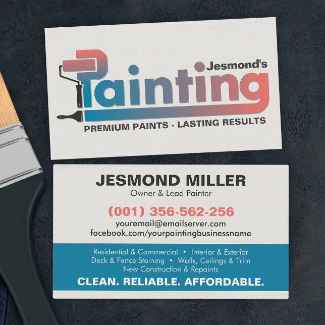 Professionell Painting Services - House Painter Bu Visitkort (Skapare uppladdad)