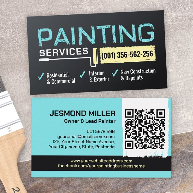 Professionell Painting Services - husmålare Visitkort (Skapare uppladdad)