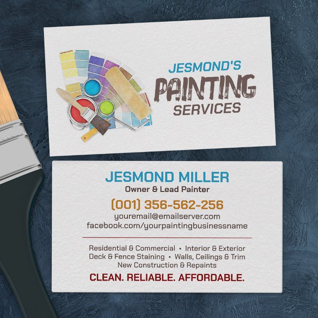 Professionell Painting Services - husmålare Visitkort (Skapare uppladdad)