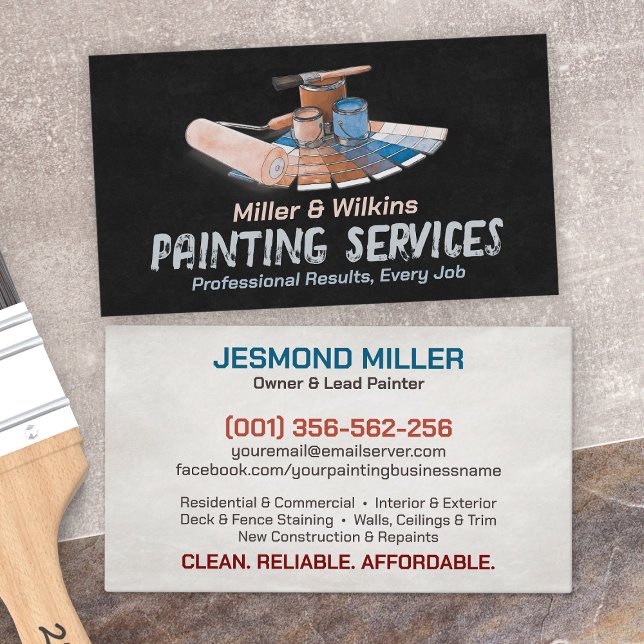 Professionell Painting Services - husmålare Visitkort (Skapare uppladdad)