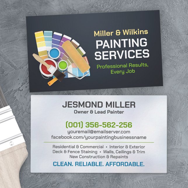 Professionell Painting Services - husmålare Visitkort (Skapare uppladdad)