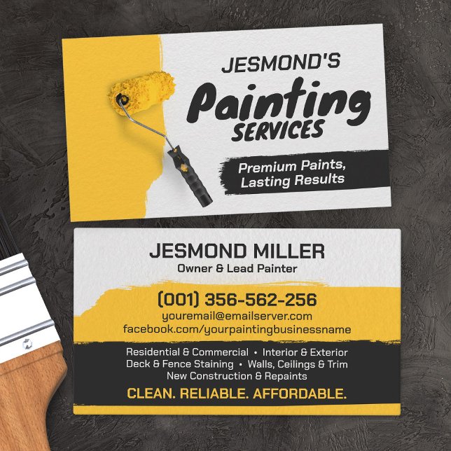 Professionell Painting Services - husmålare Visitkort (Skapare uppladdad)
