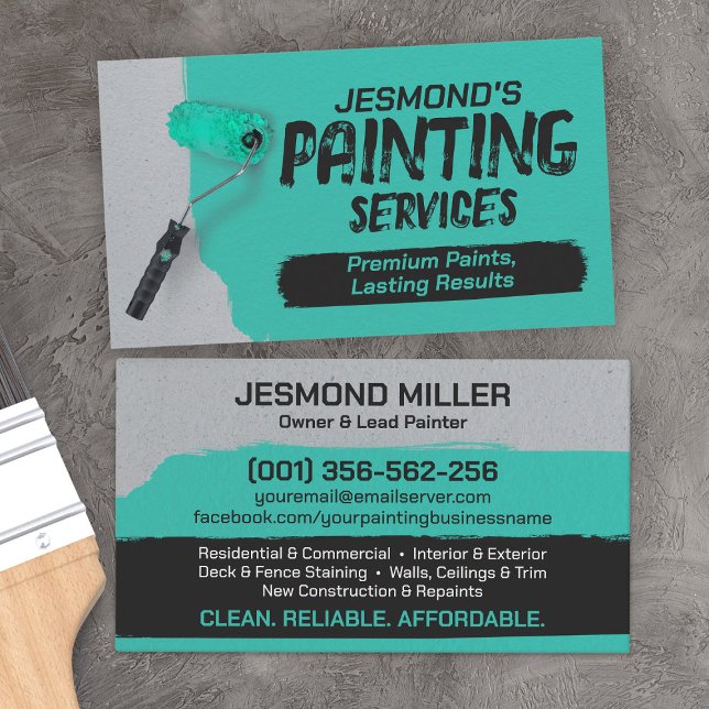 Professionell Painting Services - husmålare Visitkort (Skapare uppladdad)