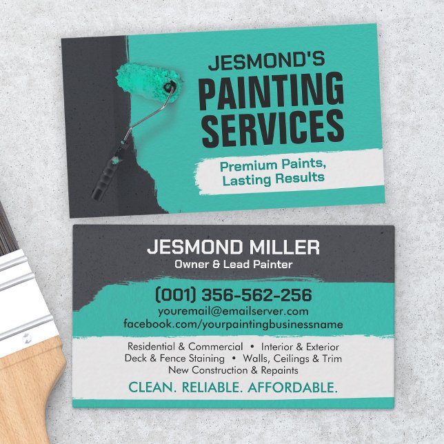 Professionell Painting Services - husmålare Visitkort (Skapare uppladdad)
