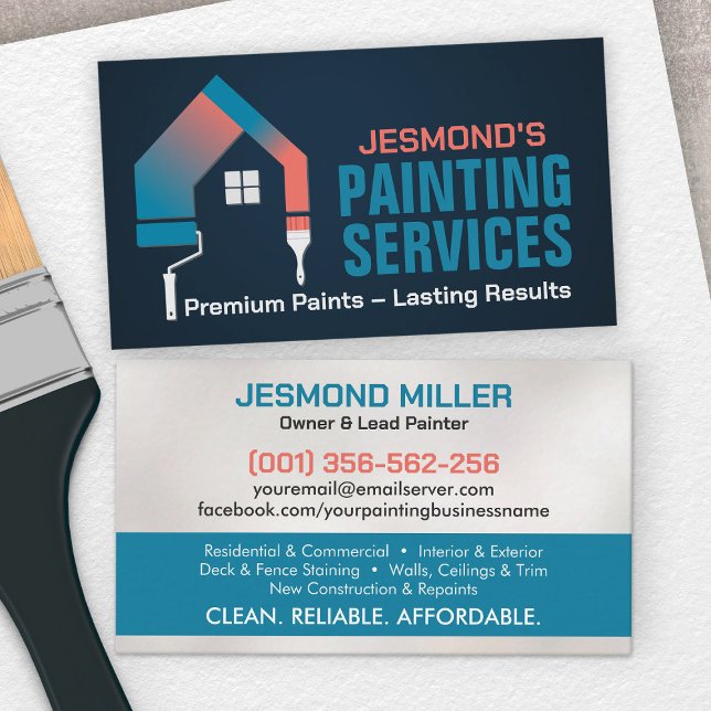 Professionell Painting Services - husmålare Visitkort (Skapare uppladdad)