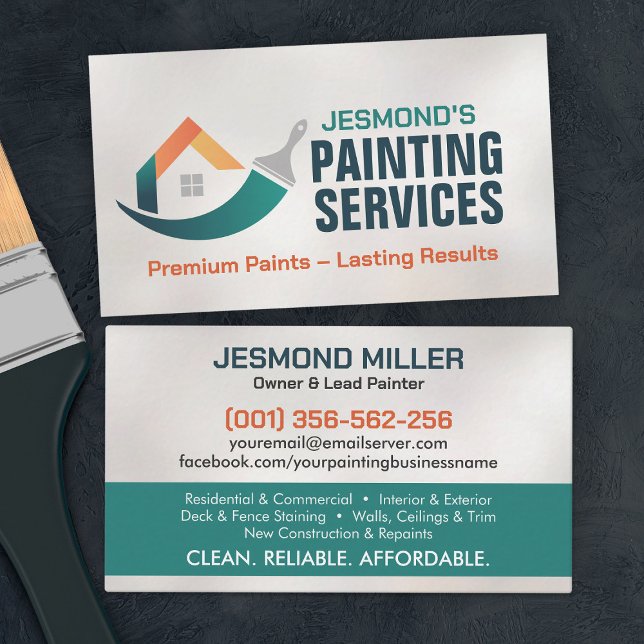 Professionell Painting Services - husmålare Visitkort (Skapare uppladdad)