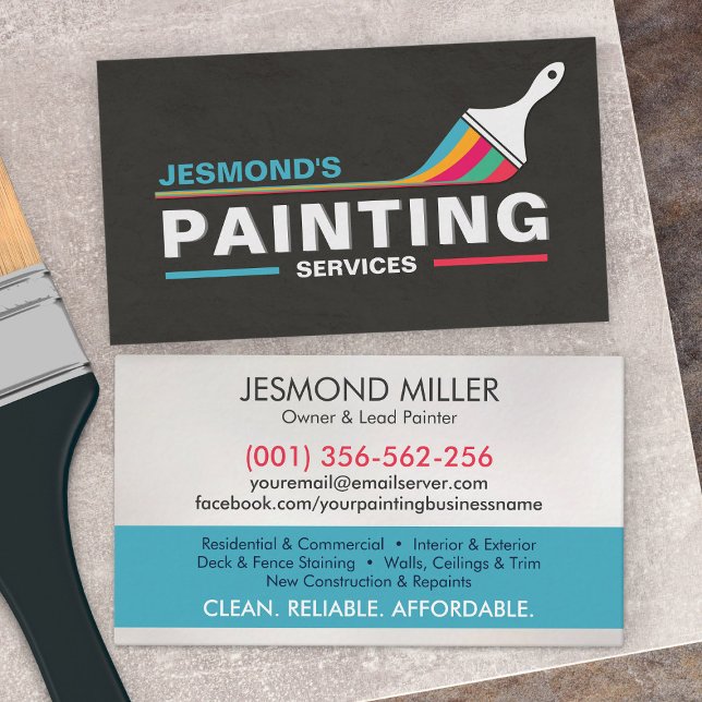 Professionell Painting Services - husmålare Visitkort (Skapare uppladdad)