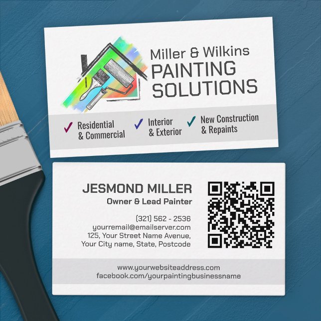 Professionell Painting Services - husmålare Visitkort (Skapare uppladdad)