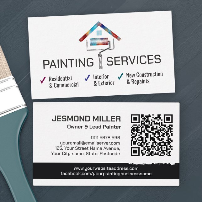 Professionell Painting Services - husmålare Visitkort (Skapare uppladdad)