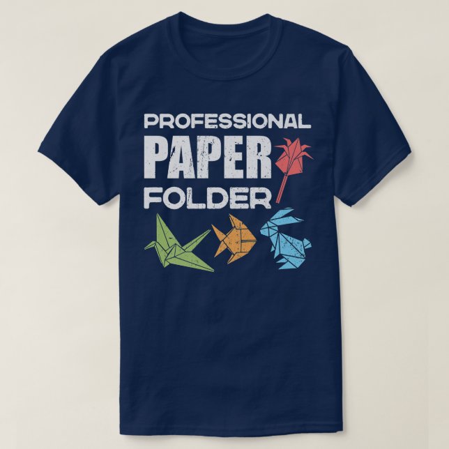 Professionell Papper mapp Origami Master Japanska T Shirt (Design framsida)