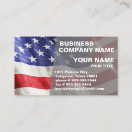 Professionell Patriotic Rött vitt blått USA flagga Visitkort
