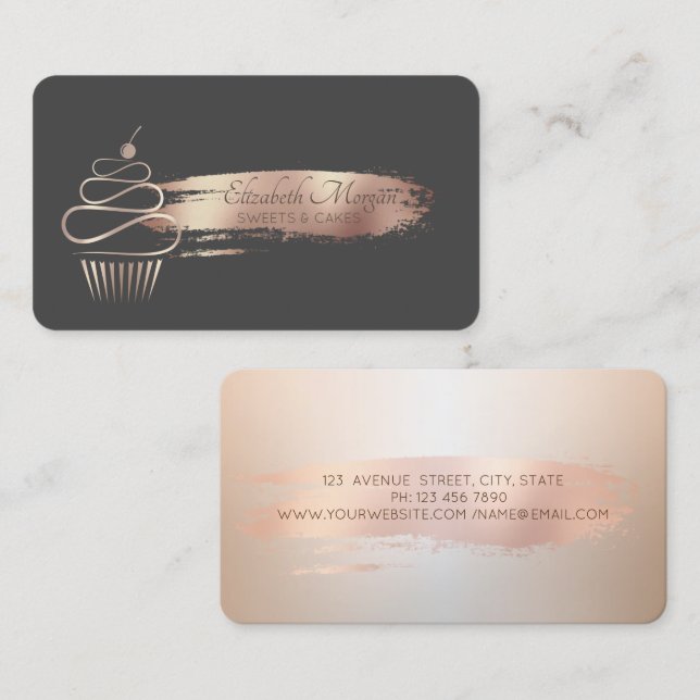 Professionell Penseldrag,Kupaka, sötsaker Visitkort (Fram/baksida)